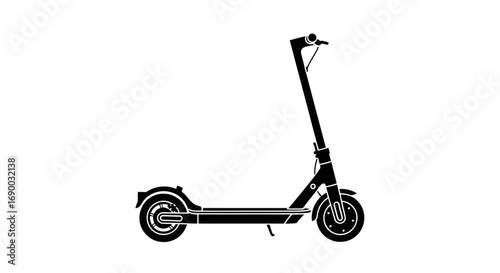 Modern Electric Scooter Silhouette for Urban Commuting and Eco-Friendly Transport.