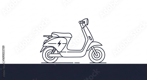 Electric scooter vector illustration for green transport and city mobility solutions e scooter design idea