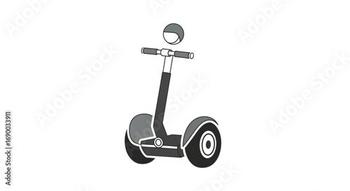 Electric self balancing scooter vector illustration for personal transportation and mobility solution design