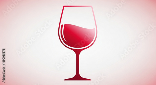 Red wine glass illustration for wine tasting events and celebrations graphic design element vector image