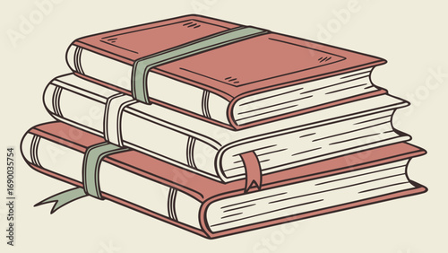 Stack of Books Illustration Vintage Books Reading Education Library Book Stack Literature Knowledge Study Learning Textbook Novel Story Classic Books Old Books Bookworm Reading Material Book Cover Pa.