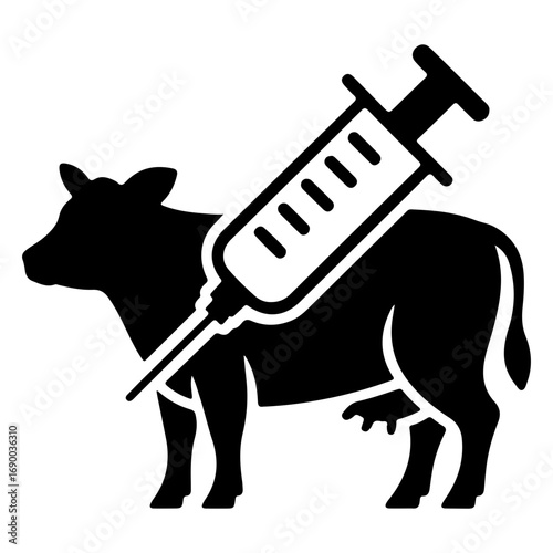 cow medical center icon vector