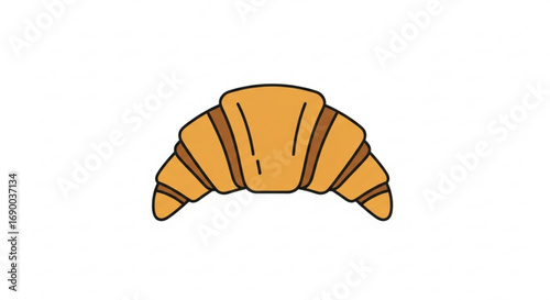 Delicious croissant pastry vector illustration for bakery cafe food breakfast menu and recipe design asset