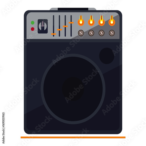 Electric guitar sound modification pedals placed side by side.