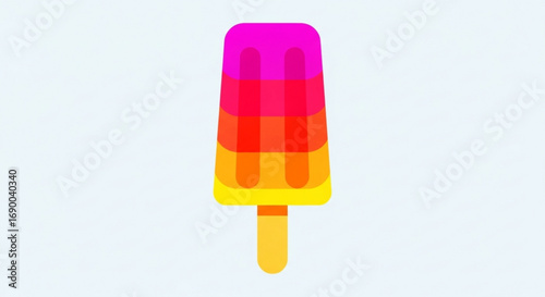 Colorful summer popsicle illustration vector graphic design template for food and dessert related projects