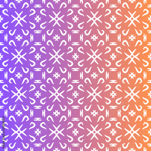 Pattern Purple Batik Decorative Seamless Background
