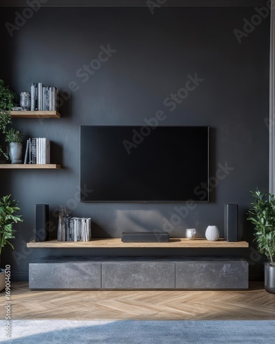 Modern Living Room Entertainment Setup