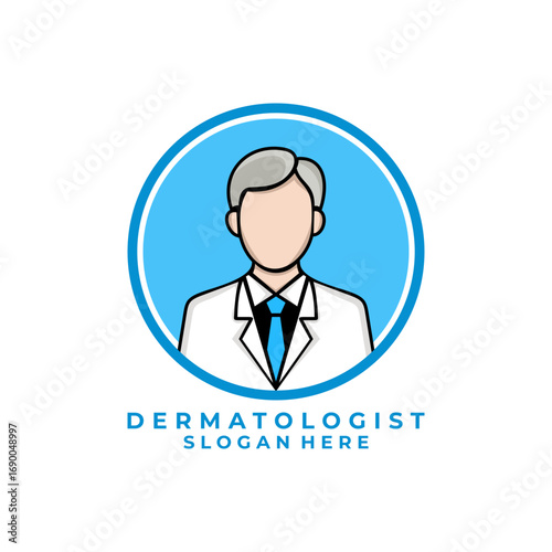 Doctor Skin logo design vector. Doctor Dermatologist icon vector