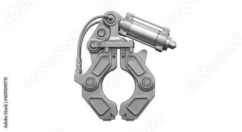 Industrial Claw Mechanism: A meticulously crafted and photorealistic metallic claw mechanism, symbolizing precision, power, and the cutting-edge advancements in engineering and industry.