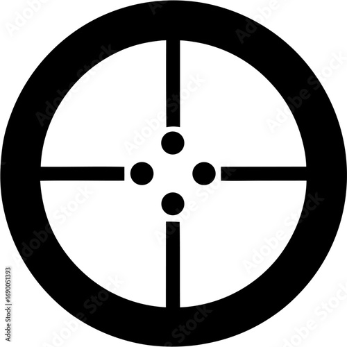 Aim Sniper Silhouette Vector | Military Shooter Target Gunman Marksman Outline