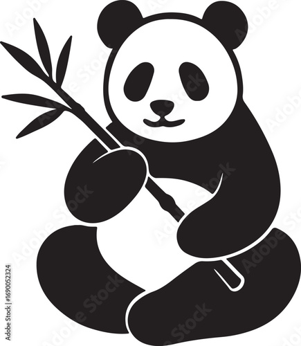 panda vector silhouette