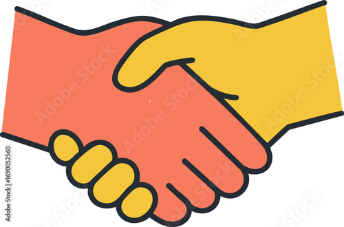 Handshake Agreement Partnership Business Deal Success Icon Vector Graphic
