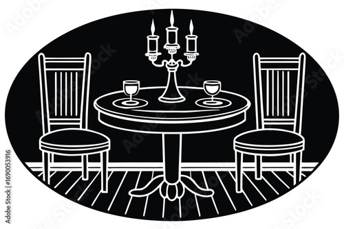 dining table icon vector icon