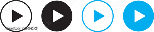 Free Download Play Button Vector Set – Media Player Icons for Video, Audio, and Streaming Controls - GFXLoad
