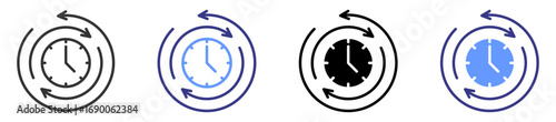 iteration icon set multiple style