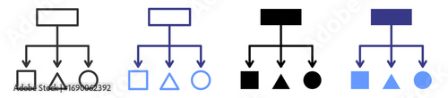 methodology icon set multiple style