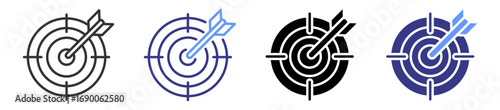 objective icon set multiple style