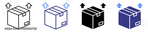 product increment icon set multiple style