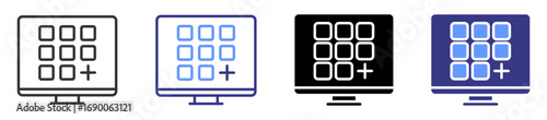 apps icon set multiple style