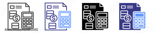 estimate icon set multiple style
