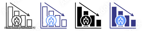 burndown icon set multiple style