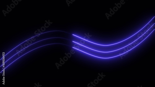 Abstract glowing rainbow color neon lines motion background. neon glowing lights lines illustration .	
