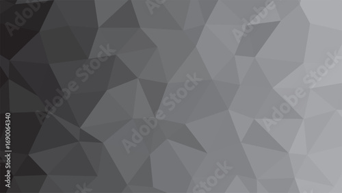 Monochrome abstract background with gray polygon shapes and gradient, creating a modern and sophisticated design for various applications