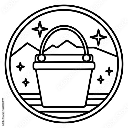 Travel Bucket List Icon Minimalist Line Art Vector for Adventure & Vacation Planning