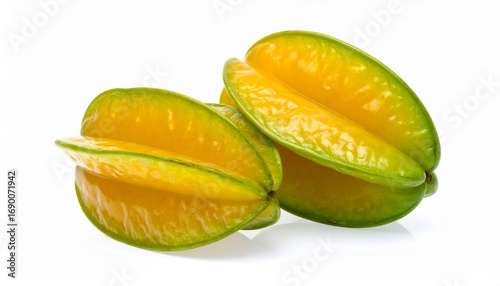 Fresh starfruit isolated on white background