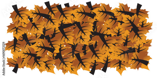 Abstract Pattern of Autumn Leaves.