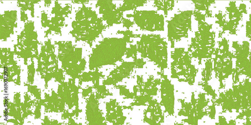 Abstract Green and White Pattern with Organic Shapes and Texture.