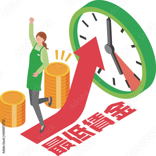 最低賃金のアップ