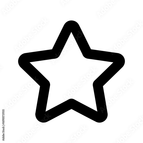 Outlined Star Icon for UI & Signage  Modular Symbol for Rating, Favorites, Civic Identity & Visual Highlights  Clean Vector Asset for Digital Interfaces & Infrastructure Systems