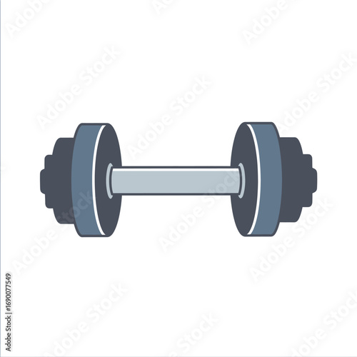 Vector Illustration of a Dumbbell for Fitness Training