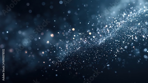 Abstract Glowing Sparkle Particles Background