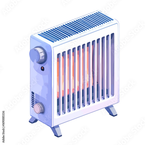 White Electric Panel Radiator Heater.