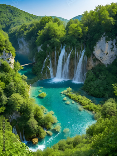 Plitvice Lakes National Park in Croatia, Veliki Slap, the large waterfall