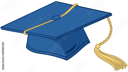 Graduation Cap Academic Hat Blue Graduation Cap Education Symbol Graduation Ceremony College Graduation University Graduation High School Graduation Degree Diploma Success Achievement Knowledge Learn.