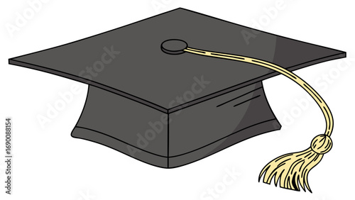 Graduation Cap Academic Hat Graduation Ceremony Education Symbol Achievement Success Knowledge Learning School University College Diploma Degree Commencement Celebration Graduation Illustration Carto.