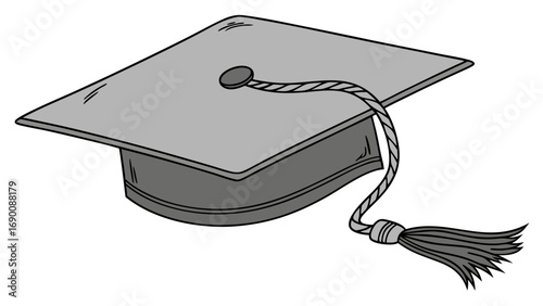 Graduation Cap Academic Hat Graduation Ceremony Education Symbol Degree Success Knowledge Learning University College School Graduation Party Commencement Diploma Achievement Celebration Cartoon Styl.