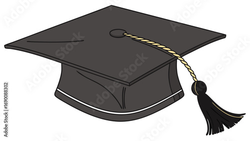 Graduation Cap Academic Hat Graduation Ceremony Education Symbol Success Achievement Degree Learning Knowledge Commencement Diploma Celebration School College University Illustration Vector Graphic F.