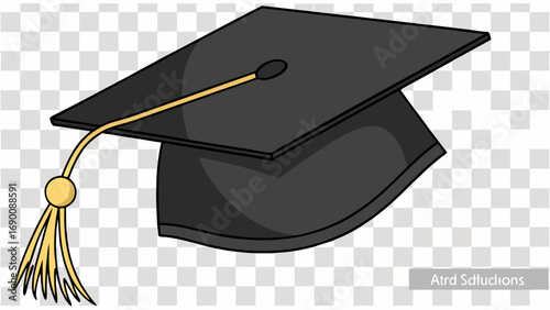 Graduation cap academic hat graduation ceremony graduation design element education university college school learning knowledge success achievement celebration diploma degree tassel black hat mortar.
