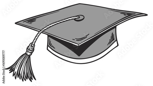 Graduation cap academic hat mortarboard tassel graduation ceremony commencement education degree achievement success celebration university college school learning knowledge wisdom scholarly graduate.