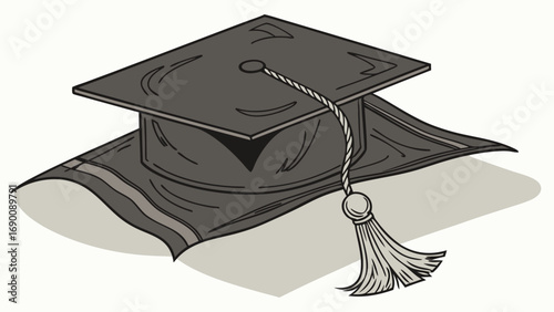 Graduation cap academic hat mortarboard tassel graduation ceremony achievement success education learning knowledge university college school degree diploma celebration commencement scholarship gradu.