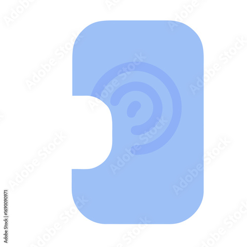 Minimalist contactless card icon with blue gradient 
