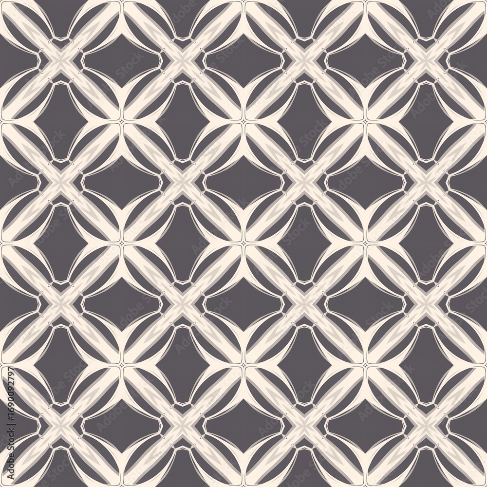 Fototapeta premium Vintage silver and black geometric quilted leather pattern for a luxury upholstery design
