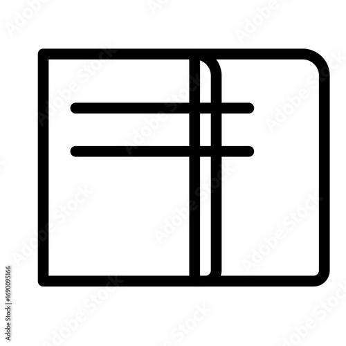 Open book icon representing study, reading, and library resources