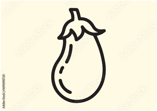 Eggplant Line art Vector design