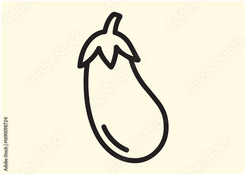 Eggplant Line art Vector design