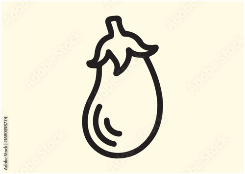 Eggplant Line art Vector design
